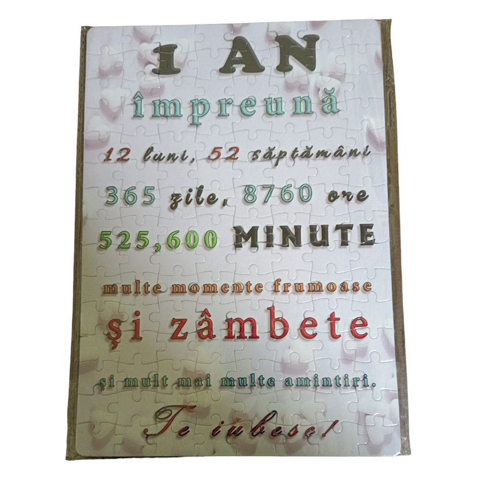 Puzzle personalizat - 1 an impreuna Puzzle personalizat - 1 an impreuna