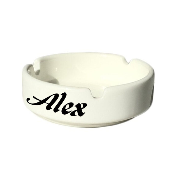 Scrumiera din ceramica personalizata cu nume sau text