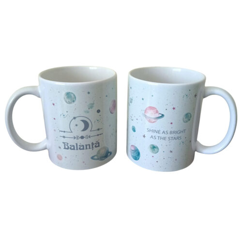 Cana din ceramica cu zodia Balanta