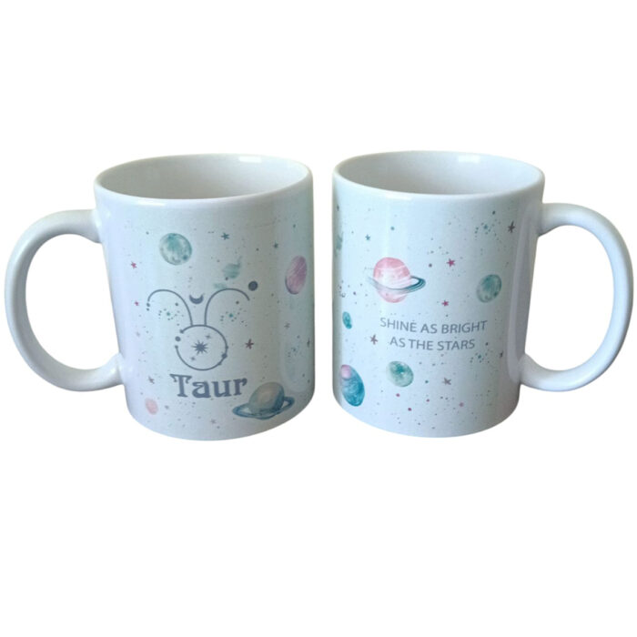 Cana din ceramica cu zodia Taur