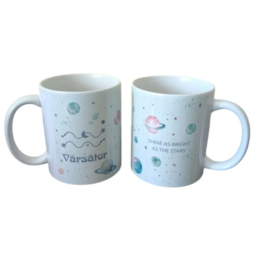 Cana din ceramica cu zodia Varsator