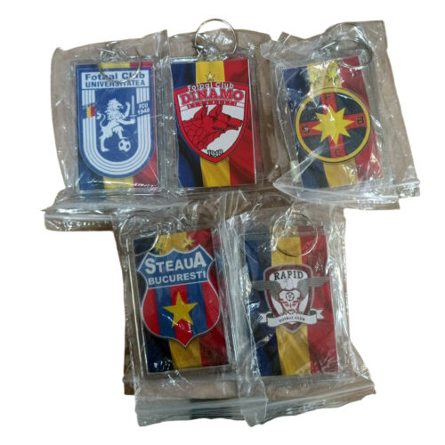 Breloc din plastic personalizat cu stema echipei de fotbal