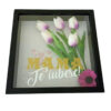 Rama foto 25x25 cm personalizata cu lalele si mesaj pentru mama