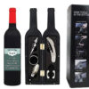 Set 5 accesorii vin in cutie in forma de sticla cu eticheta personalizata