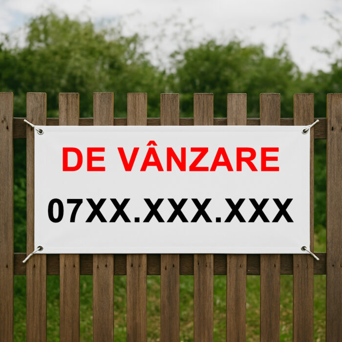 Banner de vanzare personalizat cu numarul de telefon