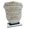 Decoratiune din lemn gravata cu mesaj pentru 40 de ani