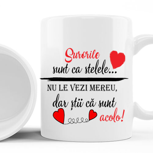 Cana personalizata - surorile sunt ca stelele