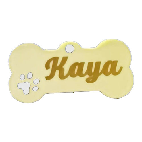 Medalion din inox personalizat cu numele catelusului