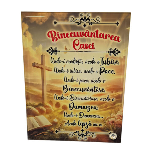 Binecuvantarea Casei - Rama foto din sticla